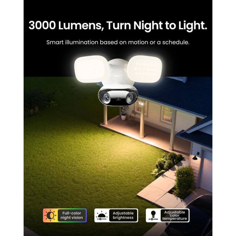 Elite Floodlight WiFi 4K 180° Wi-Fi 6 dual-lens security camera