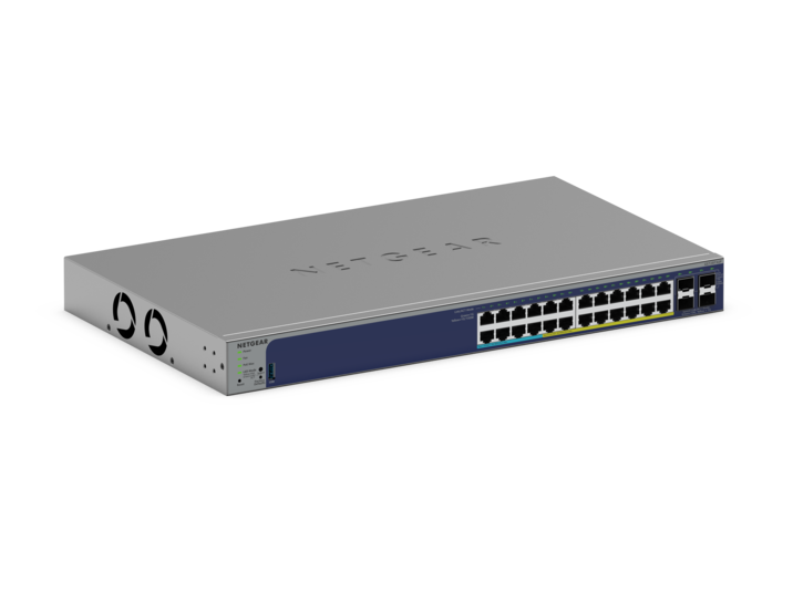 Netgear GS728TXUPv3: 24-Port Gigabit PoE+ and PoE++ Smart Switch w/optional Remote/Cloud Management with 4 SFP+ Ports (420W)