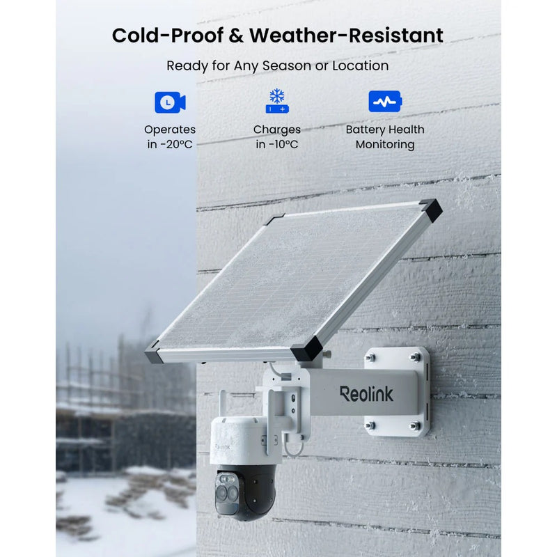 Reolink Trackmix LTE Plus 2 with Solar Panel: 4G Dual-Lens Battery Security Camera