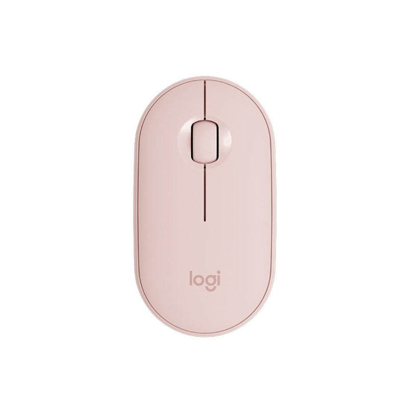 Logitech Pebble M350 Wireless Mouse with Bluetooth or 2.4 GHz Receiver, Silent, Slim Computer Mouse with Quiet Click For Laptop, Notebook, iPad, PC and Mac (Rose)