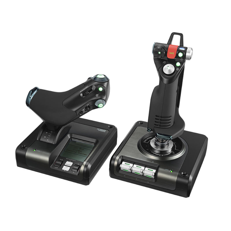 LOGITECH G X52 Professional H.O.T.A.S. Part-Metal Throttle and Stick Simulation Controller