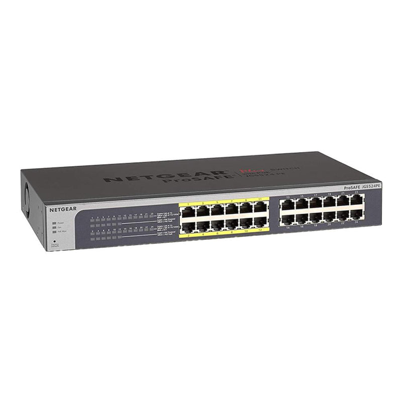 NETGEAR JGS524E 24-Port Gigabit Ethernet Plus Switch - Managed, Desktop or Rackmount, and Limited Lifetime Protection