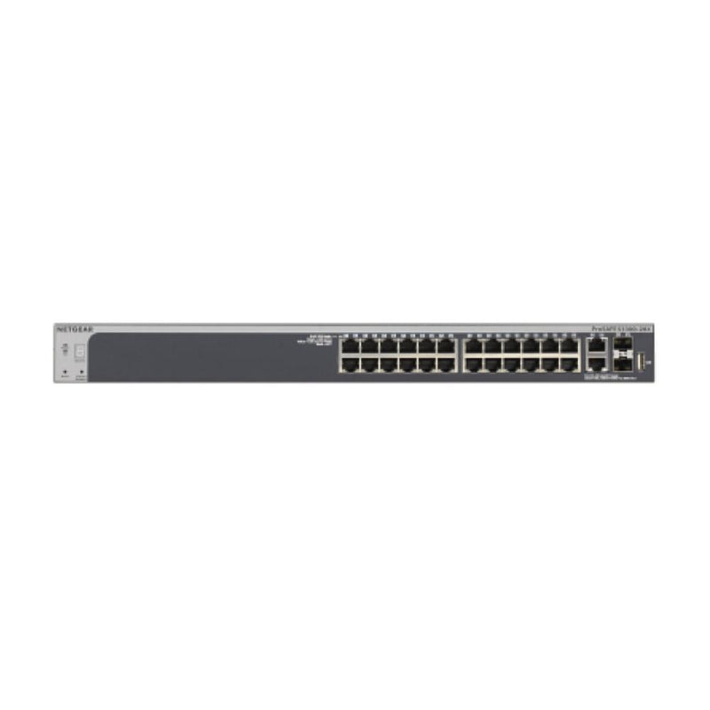 NETGEAR GS728TX 28-Port Gigabit/10G Stackable Smart Switch - 24 x 1G, Managed, with 2 x 10G Copper and 2 x 10G SFP+, Desktop or Rackmount, and Limited Lifetime Protection