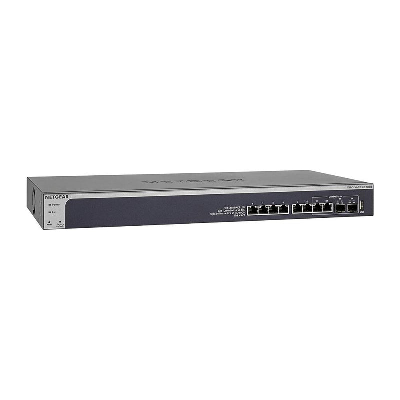 NETGEAR XS708T 8-Port 10G Ethernet Smart Switch - Managed, with 2 x 10 Gigabit SFP+, Desktop or Rackmount, and Limited Lifetime Protection