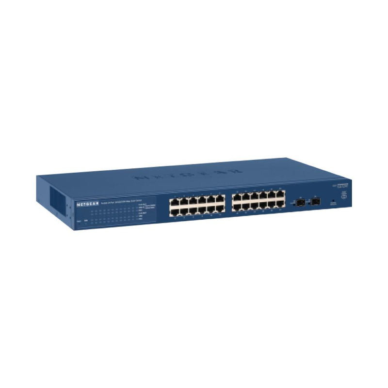 NETGEAR 24-Port Gigabit Ethernet Smart Switch (GS724Tv4) - Managed, with 24 x 1G, 2 x 1G SFP, Desktop or Rackmount, and Limited Lifetime Protection