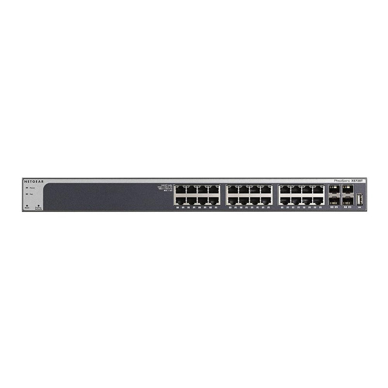 NETGEAR XS728T 28-Port 10G Ethernet Smart Switch - Managed, with 24 x 10G, 4 x 10 Gigabit SFP+, Desktop or Rackmount, and Limited Lifetime Protection