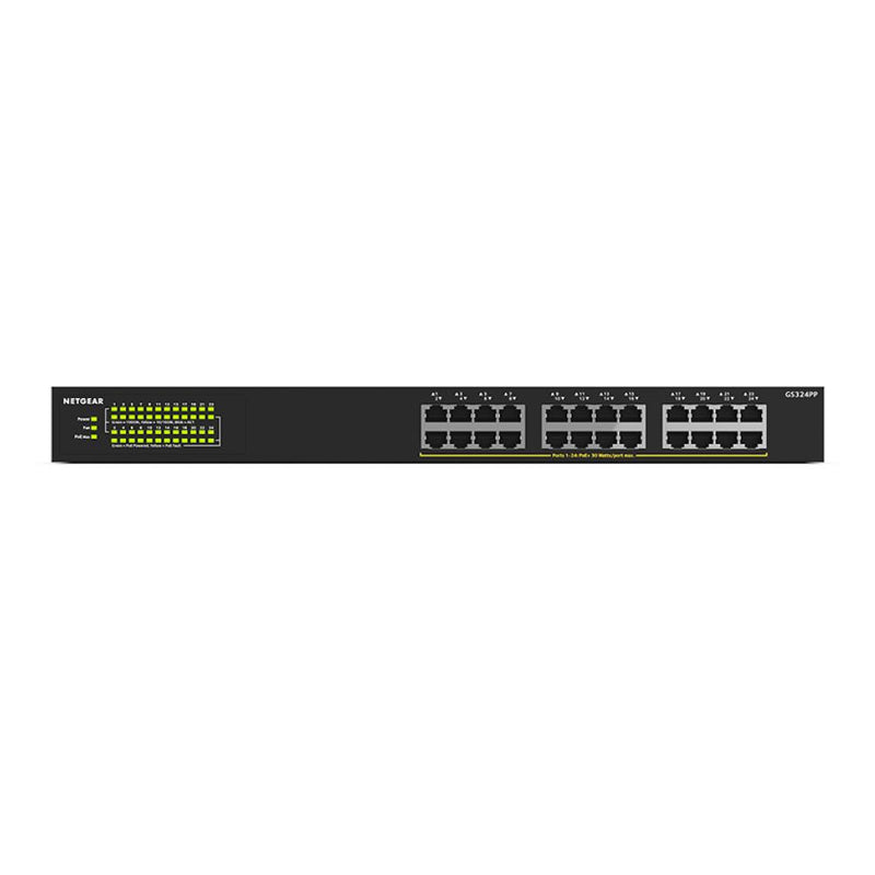 NETGEAR GS324PP 24-Port Gigabit Ethernet Unmanaged PoE+ Switch - with 24 x PoE+ @ 380W, Desktop/Wallmount