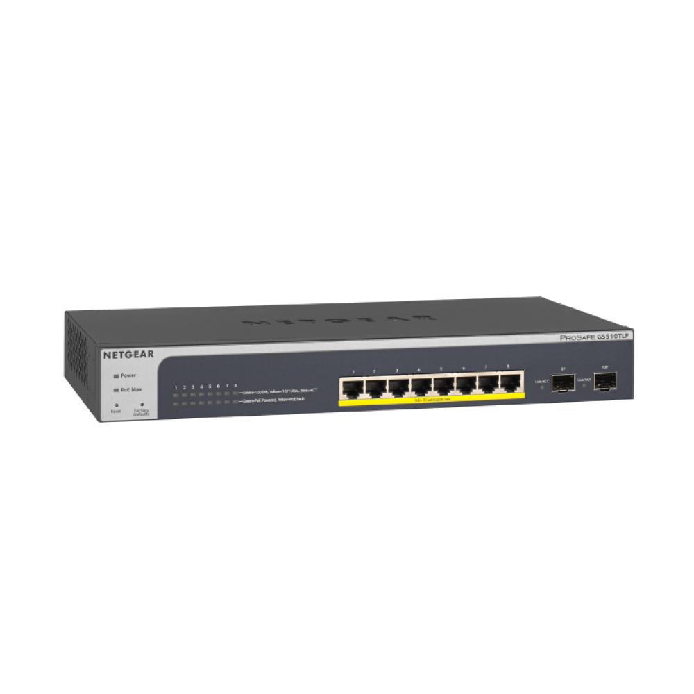 NETGEAR GS510TLP 10-Port Gigabit Ethernet Smart Managed Pro PoE Switch ...