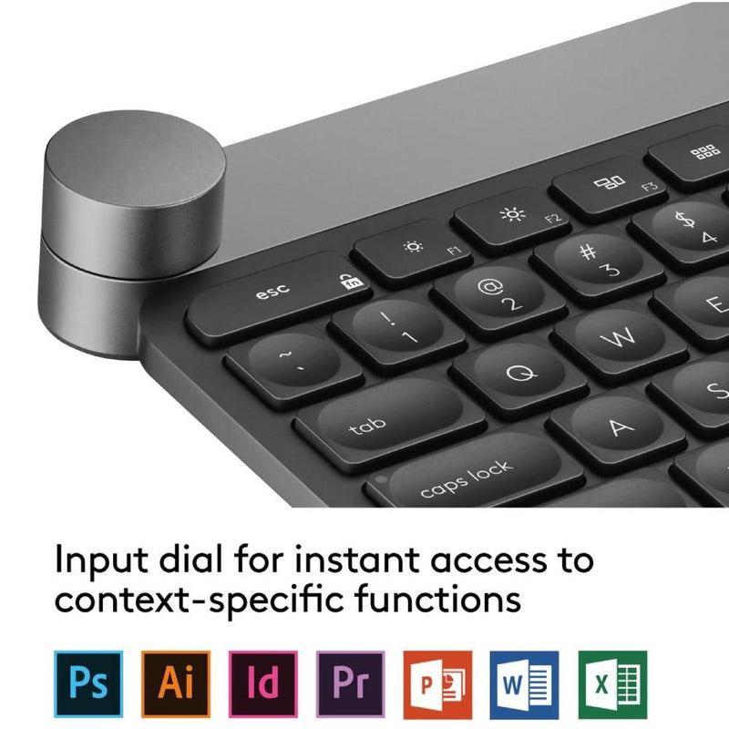 Logitech Craft Wireless Advanced Keyboard with Creative Input Dial Built for Designer (Work From Home, Design at Home, Home Based Learning)