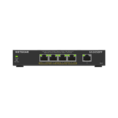 NETGEAR GS305EPP 5 Port PoE Gigabit Ethernet Plus Switch - with 4 x PoE+ @ 120W, Desktop or Wall Mount