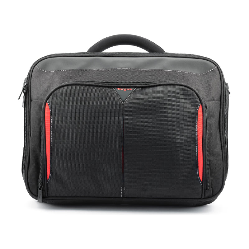 TARGUS Classic+ 15-15.6" Clamshell Laptop Bag-Black/Red