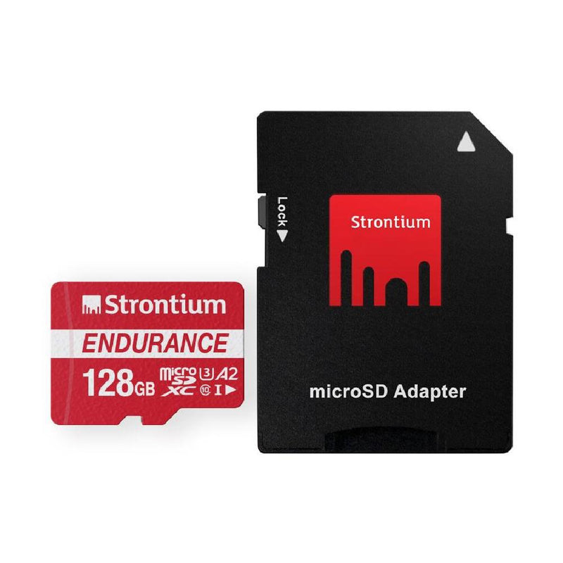 Strontium 128GB microSD Nitro Plus Endurance card with Adaptor Included U3