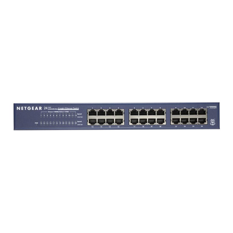 NETGEAR JGS524 24-Port Gigabit Ethernet Unmanaged Switch - Desktop/Rackmount, and ProSAFE Limited Lifetime Protection