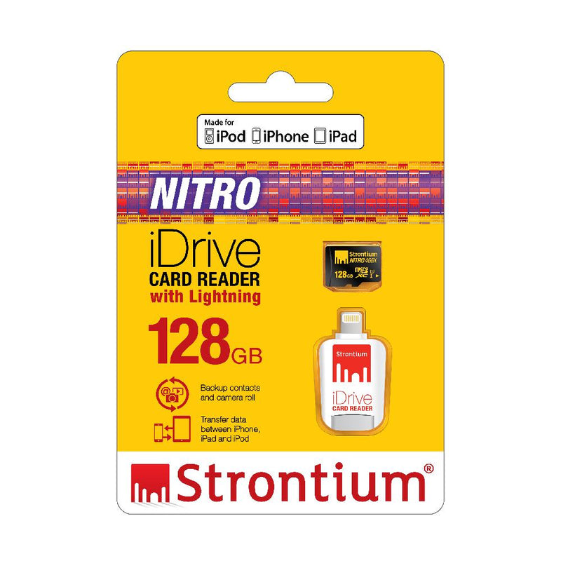 STRONTIUM Nitro microSD Card with iDrive Card Reader