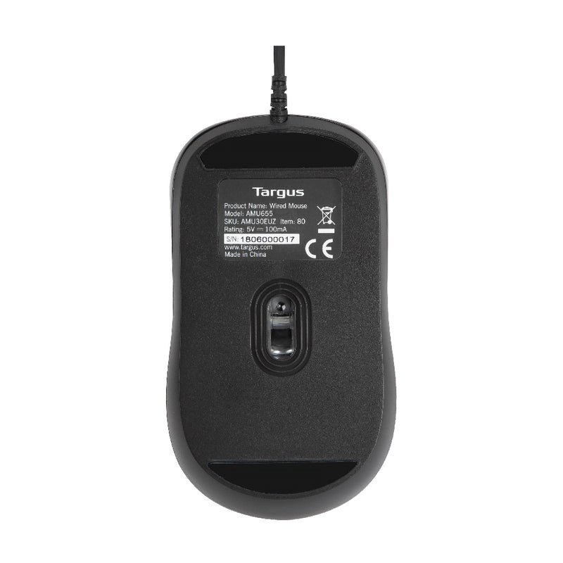 TARGUS 3 Button Optical USB Mouse-Black