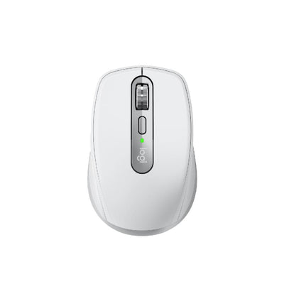 Logitech MX Anywhere 3 Compact Performance Mouse, Wireless, Comfort, Fast Scrolling, Any Surface, Portable, 4000DPI, Customizable Buttons, USB-C, Bluetooth, Apple Mac, iPad, Windows PC, Linux, Chrome(Pale Grey)