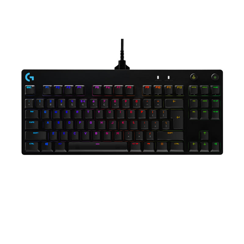 Logitech G PRO X Mechanical RGB Gaming Keyboard with Swappable Switches (Comes with GX Blue Clicky Switches)